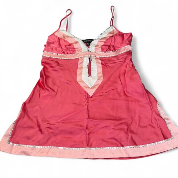 Vintage bebe y2k silk sequin tank top - Picture 4 of 7